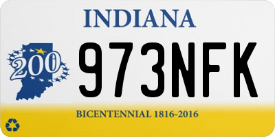IN license plate 973NFK