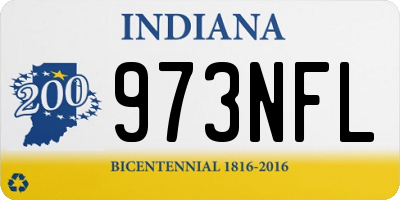 IN license plate 973NFL