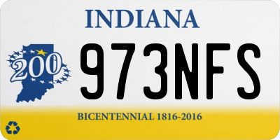 IN license plate 973NFS