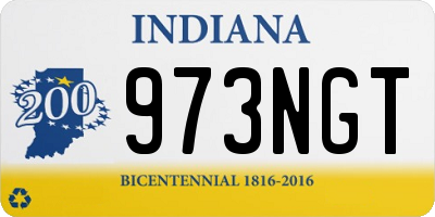 IN license plate 973NGT