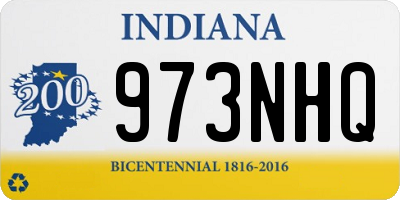 IN license plate 973NHQ