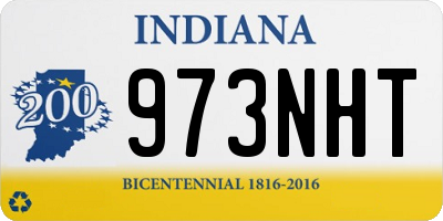 IN license plate 973NHT