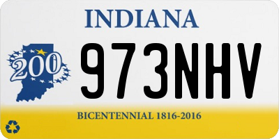 IN license plate 973NHV