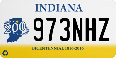 IN license plate 973NHZ