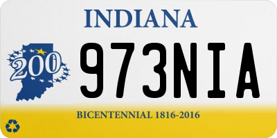 IN license plate 973NIA
