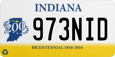 IN license plate 973NID