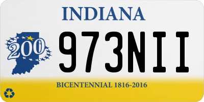 IN license plate 973NII