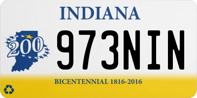 IN license plate 973NIN