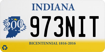 IN license plate 973NIT