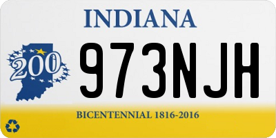 IN license plate 973NJH