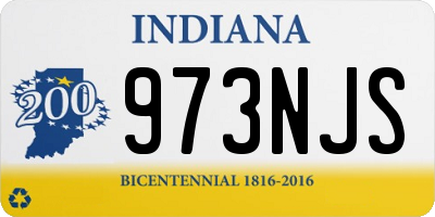 IN license plate 973NJS