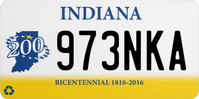 IN license plate 973NKA