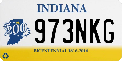 IN license plate 973NKG