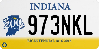 IN license plate 973NKL