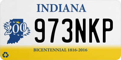 IN license plate 973NKP