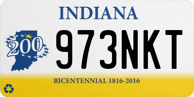 IN license plate 973NKT