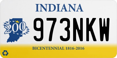IN license plate 973NKW