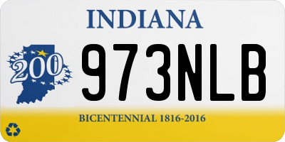 IN license plate 973NLB