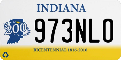 IN license plate 973NLO