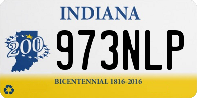 IN license plate 973NLP