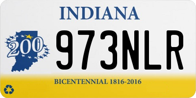 IN license plate 973NLR