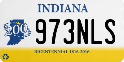 IN license plate 973NLS