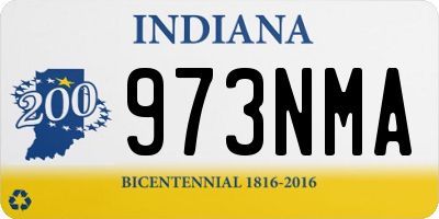 IN license plate 973NMA