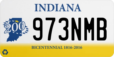 IN license plate 973NMB