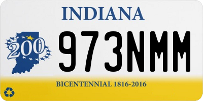 IN license plate 973NMM