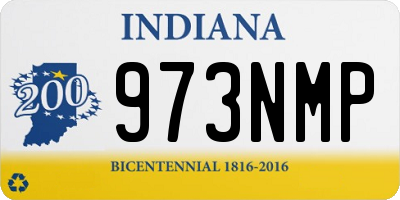 IN license plate 973NMP