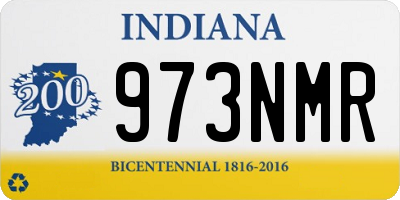 IN license plate 973NMR