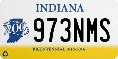 IN license plate 973NMS