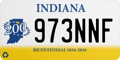 IN license plate 973NNF