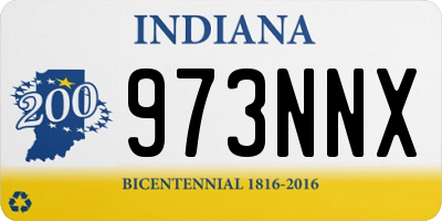 IN license plate 973NNX