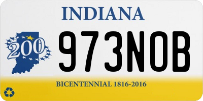 IN license plate 973NOB