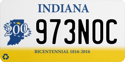 IN license plate 973NOC