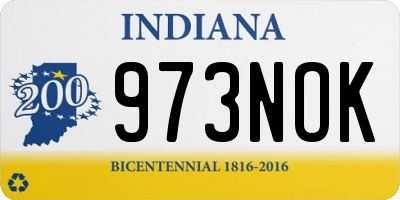 IN license plate 973NOK
