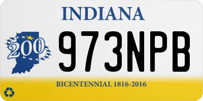 IN license plate 973NPB