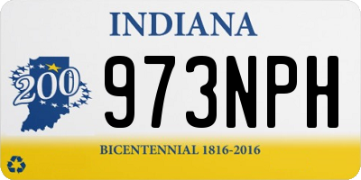 IN license plate 973NPH