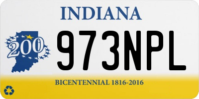 IN license plate 973NPL