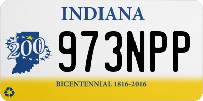 IN license plate 973NPP