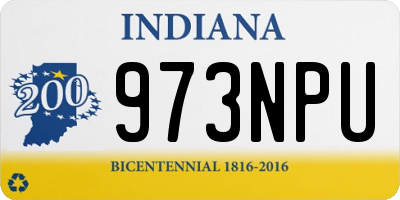 IN license plate 973NPU