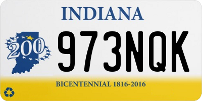 IN license plate 973NQK