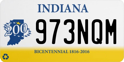 IN license plate 973NQM