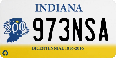 IN license plate 973NSA