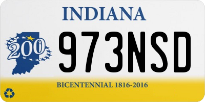 IN license plate 973NSD