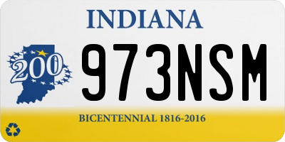 IN license plate 973NSM