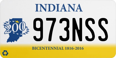 IN license plate 973NSS