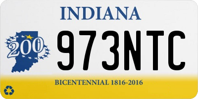 IN license plate 973NTC