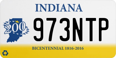 IN license plate 973NTP